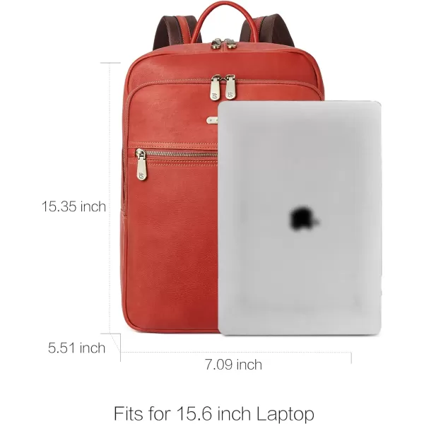BOSTANTEN Mens Laptop Backpack Genuine Leather 15.6 inch Computer Bag Business Work Travel Daypack Vintage Large Shoulder Bag