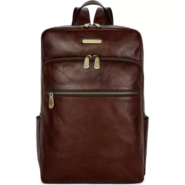 BOSTANTEN Mens Laptop Backpack Genuine Leather 15.6 inch Computer Bag Business Work Travel Daypack Vintage Large Shoulder Bag