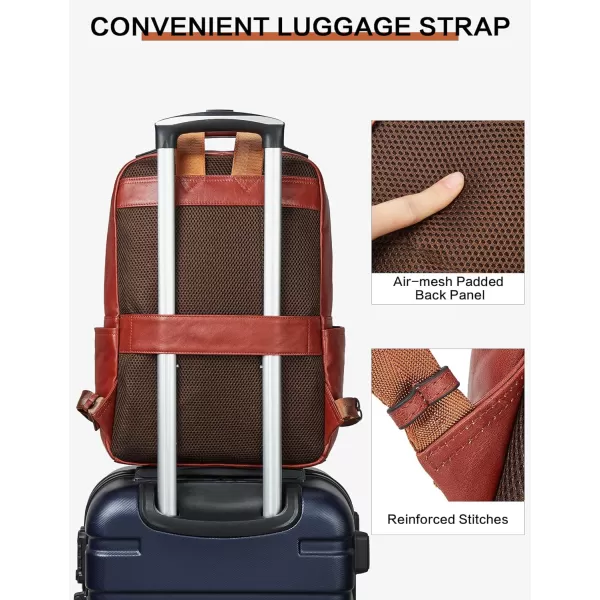 BOSTANTEN Mens Laptop Backpack Genuine Leather 15.6 inch Computer Bag Business Work Travel Daypack Vintage Large Shoulder Bag
