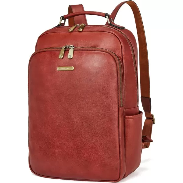 BOSTANTEN Mens Laptop Backpack Genuine Leather 15.6 inch Computer Bag Business Work Travel Daypack Vintage Large Shoulder Bag