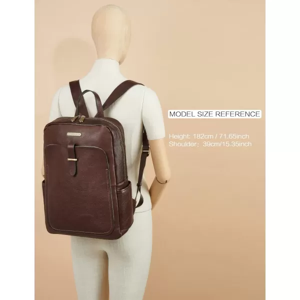 BOSTANTEN Mens Laptop Backpack Genuine Leather 15.6 inch Computer Bag Business Work Travel Daypack Vintage Large Shoulder Bag