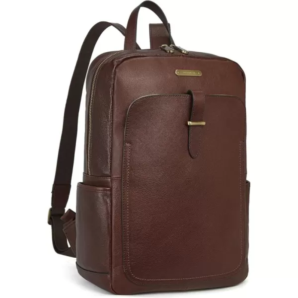 BOSTANTEN Mens Laptop Backpack Genuine Leather 15.6 inch Computer Bag Business Work Travel Daypack Vintage Large Shoulder Bag