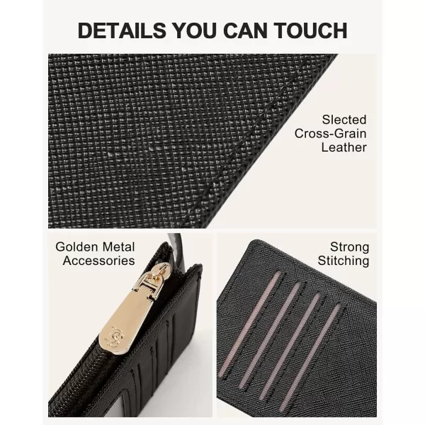 BOSTANTEN Slim Wallet Women RFID Blocking Card Holder Leather Bifold Wallet with Zipper Pocket Pink