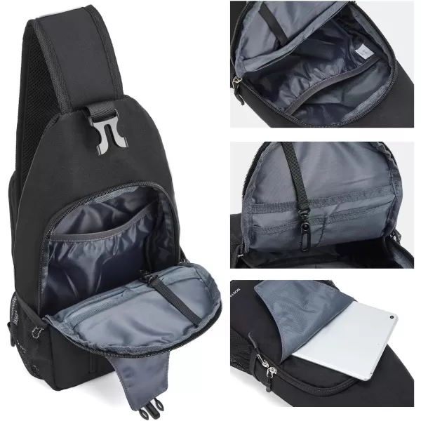 BOSTANTEN Sling Bag, Crossbody Backpack RFID Shoulder Chest Bag for Men Women Travel Hiking Casual Daypack