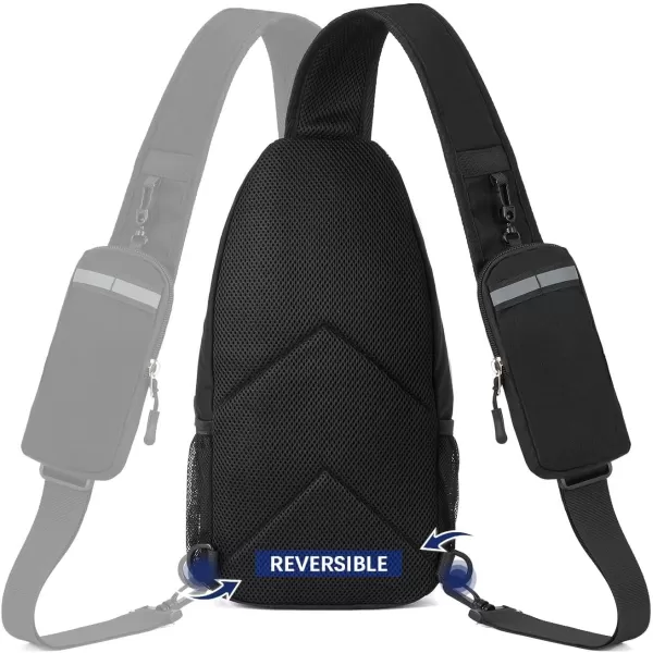 BOSTANTEN Sling Bag, Crossbody Backpack RFID Shoulder Chest Bag for Men Women Travel Hiking Casual Daypack