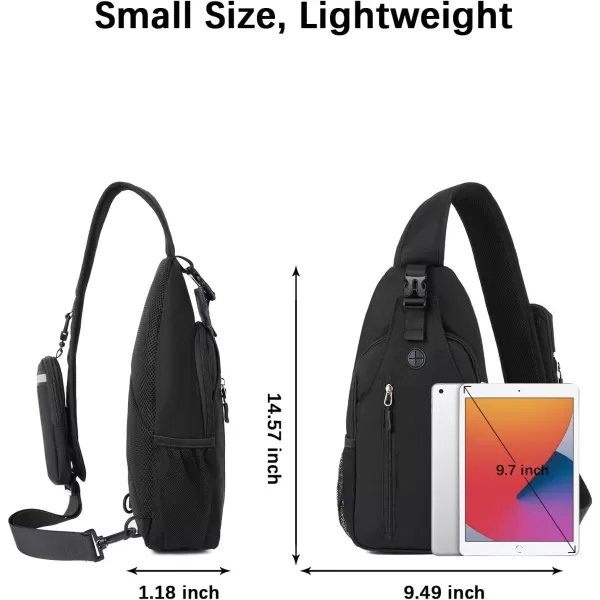 BOSTANTEN Sling Bag, Crossbody Backpack RFID Shoulder Chest Bag for Men Women Travel Hiking Casual Daypack