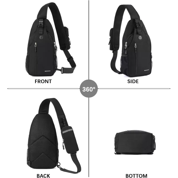BOSTANTEN Sling Bag, Crossbody Backpack RFID Shoulder Chest Bag for Men Women Travel Hiking Casual Daypack