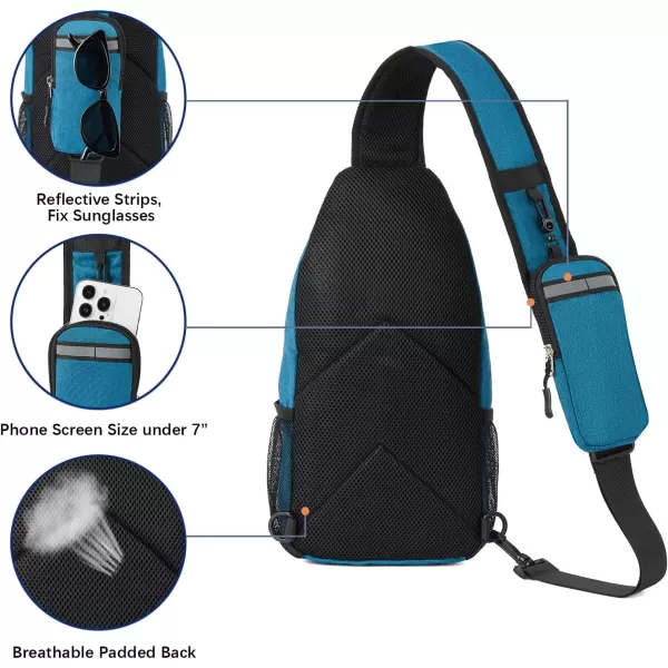 BOSTANTEN Sling Bag, Crossbody Backpack RFID Shoulder Chest Bag for Men Women Travel Hiking Casual Daypack