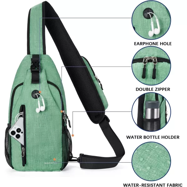 BOSTANTEN Sling Bag, Crossbody Backpack RFID Shoulder Chest Bag for Men Women Travel Hiking Casual Daypack