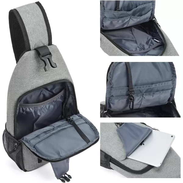 BOSTANTEN Sling Bag, Crossbody Backpack RFID Shoulder Chest Bag for Men Women Travel Hiking Casual Daypack