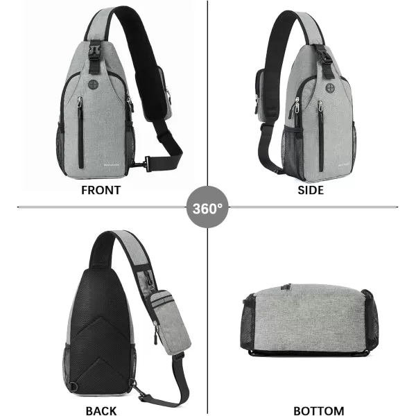 BOSTANTEN Sling Bag, Crossbody Backpack RFID Shoulder Chest Bag for Men Women Travel Hiking Casual Daypack