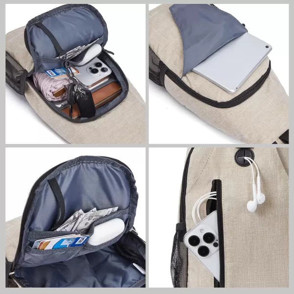 BOSTANTEN Sling Bag, Crossbody Backpack RFID Shoulder Chest Bag for Men Women Travel Hiking Casual Daypack