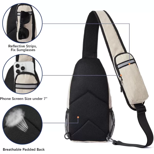 BOSTANTEN Sling Bag, Crossbody Backpack RFID Shoulder Chest Bag for Men Women Travel Hiking Casual Daypack