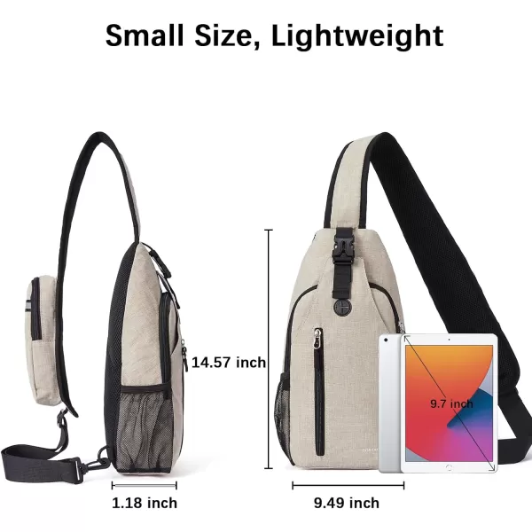 BOSTANTEN Sling Bag, Crossbody Backpack RFID Shoulder Chest Bag for Men Women Travel Hiking Casual Daypack