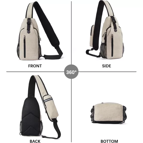 BOSTANTEN Sling Bag, Crossbody Backpack RFID Shoulder Chest Bag for Men Women Travel Hiking Casual Daypack