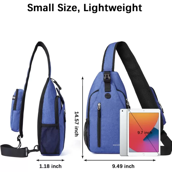 BOSTANTEN Sling Bag, Crossbody Backpack RFID Shoulder Chest Bag for Men Women Travel Hiking Casual Daypack