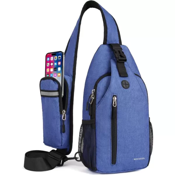 BOSTANTEN Sling Bag, Crossbody Backpack RFID Shoulder Chest Bag for Men Women Travel Hiking Casual Daypack
