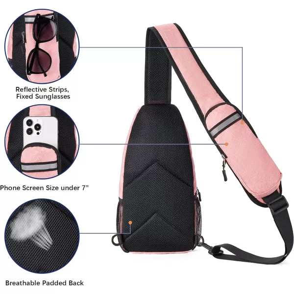 BOSTANTEN Sling Bag, Crossbody Backpack RFID Shoulder Chest Bag for Men Women Travel Hiking Casual Daypack