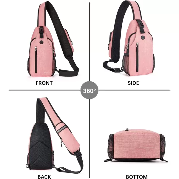 BOSTANTEN Sling Bag, Crossbody Backpack RFID Shoulder Chest Bag for Men Women Travel Hiking Casual Daypack