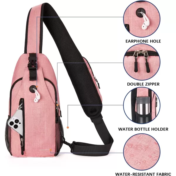 BOSTANTEN Sling Bag, Crossbody Backpack RFID Shoulder Chest Bag for Men Women Travel Hiking Casual Daypack