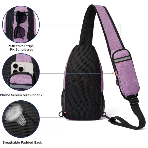 BOSTANTEN Sling Bag, Crossbody Backpack RFID Shoulder Chest Bag for Men Women Travel Hiking Casual Daypack