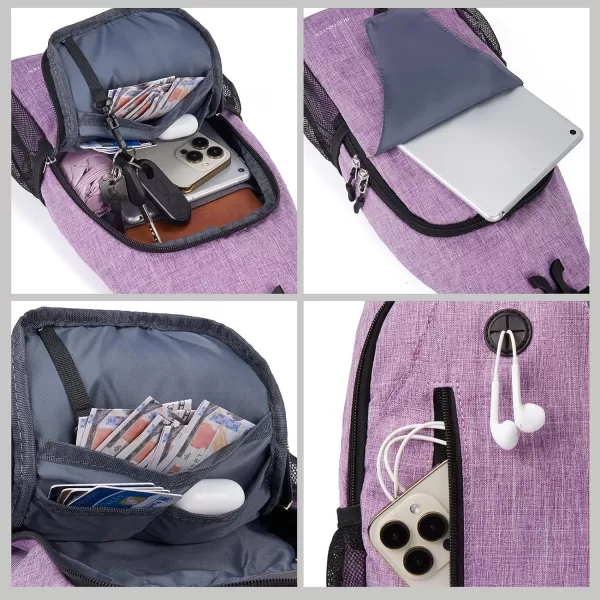 BOSTANTEN Sling Bag, Crossbody Backpack RFID Shoulder Chest Bag for Men Women Travel Hiking Casual Daypack