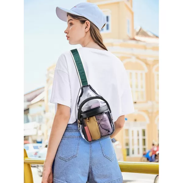 BOSTANTEN Sling Bag for Women Crossbody Purse Crossbody Bag Leather Chest Bag with Adjustable Guitar Strap for Travel