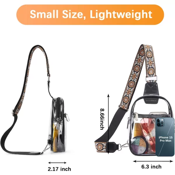 BOSTANTEN Sling Bag for Women Crossbody Purse Crossbody Bag Leather Chest Bag with Adjustable Guitar Strap for Travel