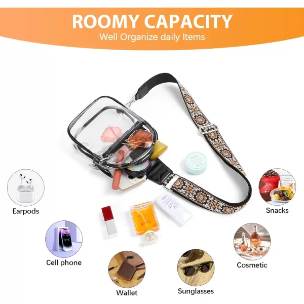 BOSTANTEN Sling Bag for Women Crossbody Purse Crossbody Bag Leather Chest Bag with Adjustable Guitar Strap for Travel