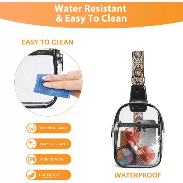 BOSTANTEN Sling Bag for Women Crossbody Purse Crossbody Bag Leather Chest Bag with Adjustable Guitar Strap for Travel