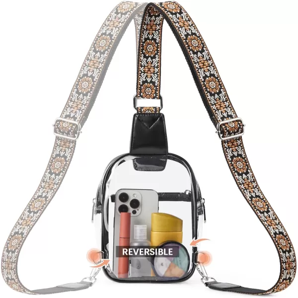 BOSTANTEN Sling Bag for Women Crossbody Purse Crossbody Bag Leather Chest Bag with Adjustable Guitar Strap for Travel