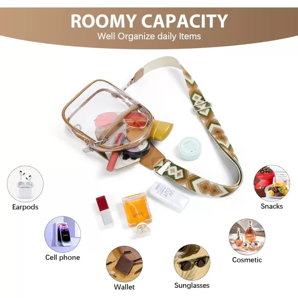 BOSTANTEN Sling Bag for Women Crossbody Purse Crossbody Bag Leather Chest Bag with Adjustable Guitar Strap for Travel