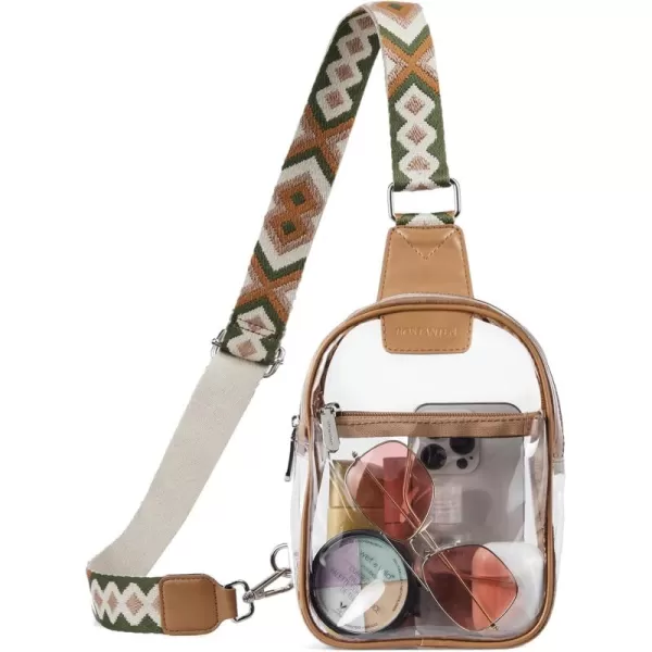 BOSTANTEN Sling Bag for Women Crossbody Purse Crossbody Bag Leather Chest Bag with Adjustable Guitar Strap for Travel