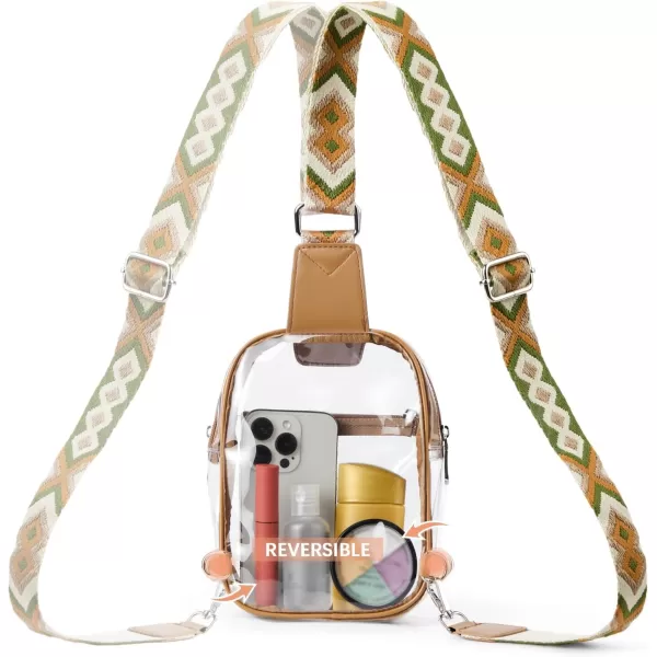 BOSTANTEN Sling Bag for Women Crossbody Purse Crossbody Bag Leather Chest Bag with Adjustable Guitar Strap for Travel