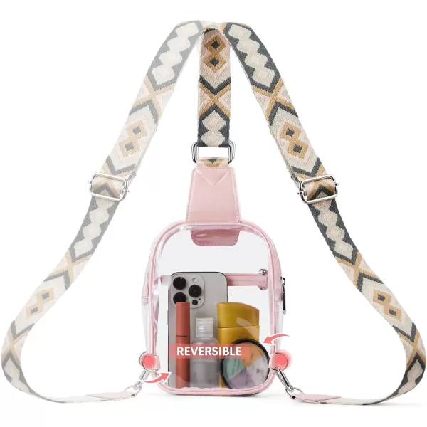 BOSTANTEN Sling Bag for Women Crossbody Purse Crossbody Bag Leather Chest Bag with Adjustable Guitar Strap for Travel