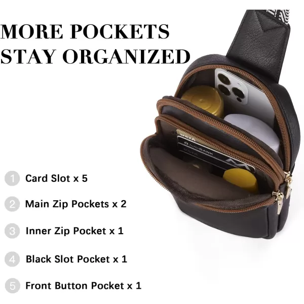 BOSTANTEN Small Sling Bag Crossbody Bags for Women Trendy Crossbody Purse Leather Chest Bag