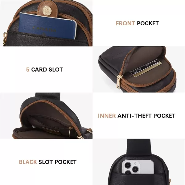 BOSTANTEN Small Sling Bag Crossbody Bags for Women Trendy Crossbody Purse Leather Chest Bag