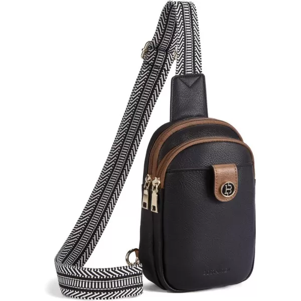 BOSTANTEN Small Sling Bag Crossbody Bags for Women Trendy Crossbody Purse Leather Chest Bag
