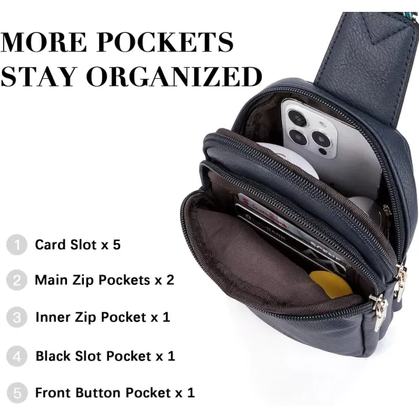BOSTANTEN Small Sling Bag Crossbody Bags for Women Trendy Crossbody Purse Leather Chest Bag