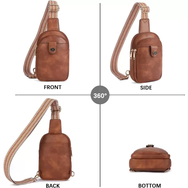 BOSTANTEN Small Sling Bag Crossbody Bags for Women Trendy Crossbody Purse Leather Chest Bag