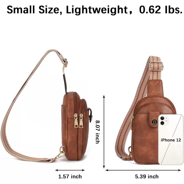 BOSTANTEN Small Sling Bag Crossbody Bags for Women Trendy Crossbody Purse Leather Chest Bag