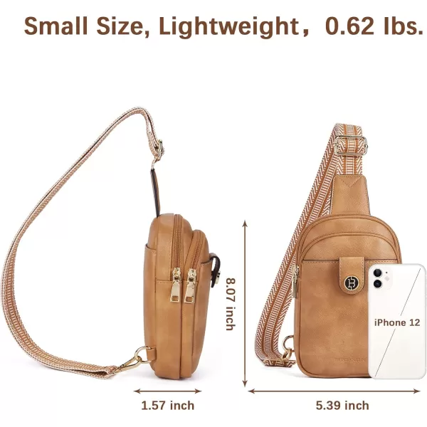 BOSTANTEN Small Sling Bag Crossbody Bags for Women Trendy Crossbody Purse Leather Chest Bag