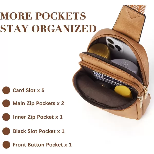 BOSTANTEN Small Sling Bag Crossbody Bags for Women Trendy Crossbody Purse Leather Chest Bag