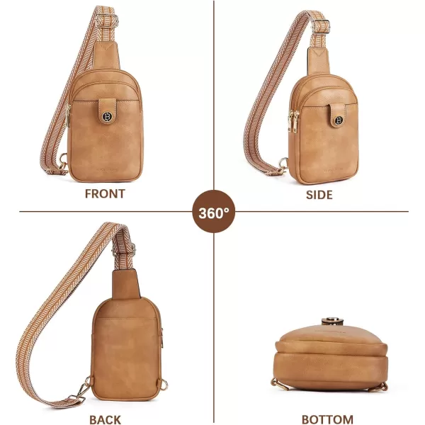 BOSTANTEN Small Sling Bag Crossbody Bags for Women Trendy Crossbody Purse Leather Chest Bag