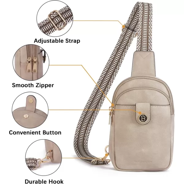 BOSTANTEN Small Sling Bag Crossbody Bags for Women Trendy Crossbody Purse Leather Chest Bag