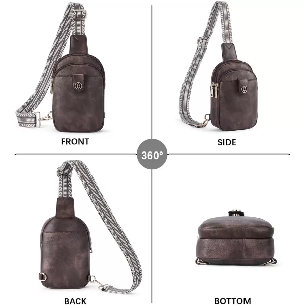 BOSTANTEN Small Sling Bag Crossbody Bags for Women Trendy Crossbody Purse Leather Chest Bag