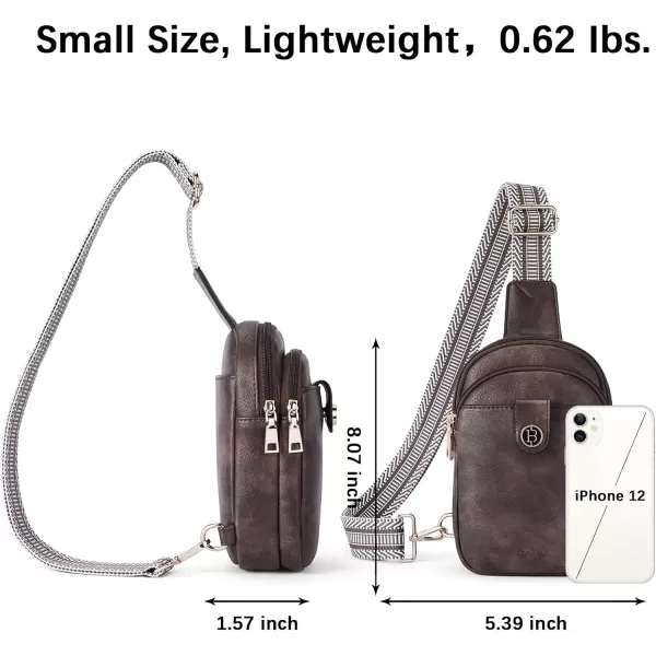 BOSTANTEN Small Sling Bag Crossbody Bags for Women Trendy Crossbody Purse Leather Chest Bag