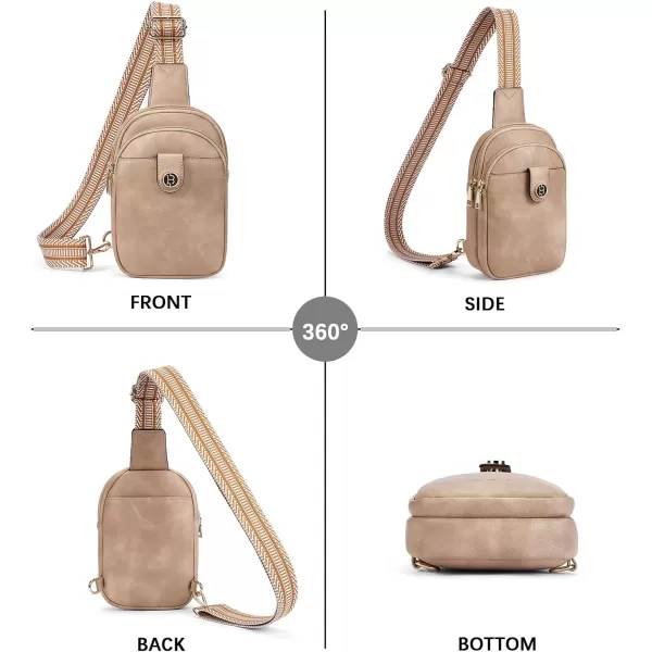 BOSTANTEN Small Sling Bag Crossbody Bags for Women Trendy Crossbody Purse Leather Chest Bag