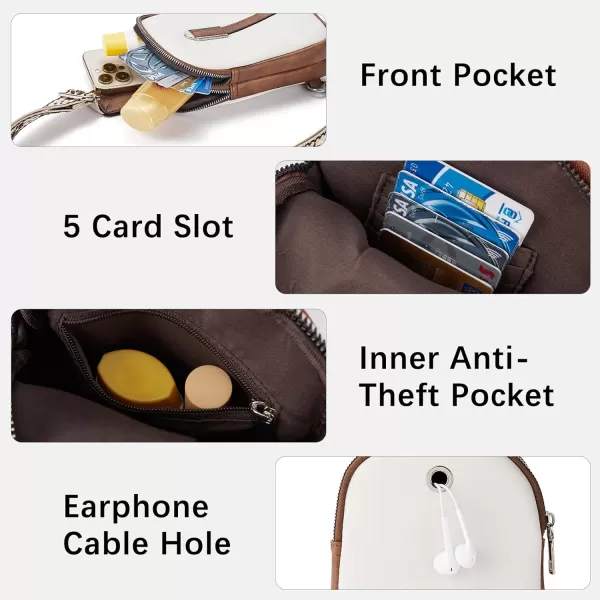 BOSTANTEN Small Sling Bag Crossbody Bags for Women Trendy Crossbody Purse Leather Chest Bag
