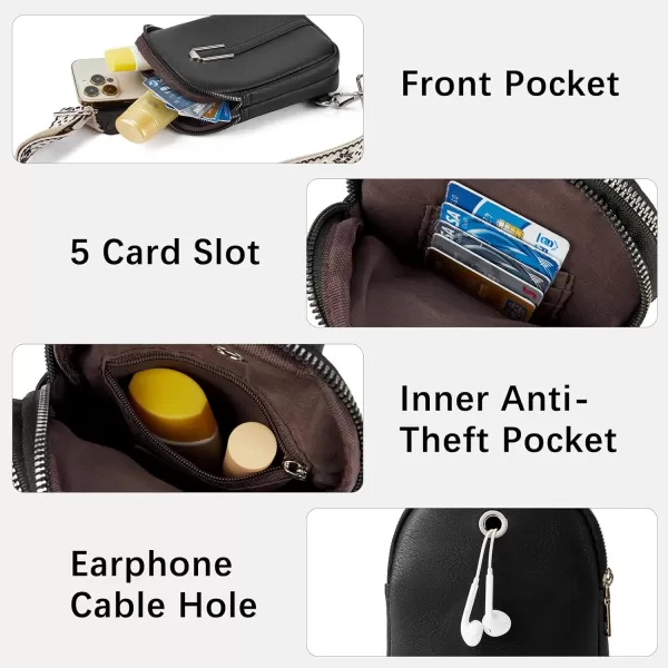 BOSTANTEN Small Sling Bag Crossbody Bags for Women Trendy Crossbody Purse Leather Chest Bag